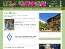 Tablet Screenshot of gaestehaus-richter.de